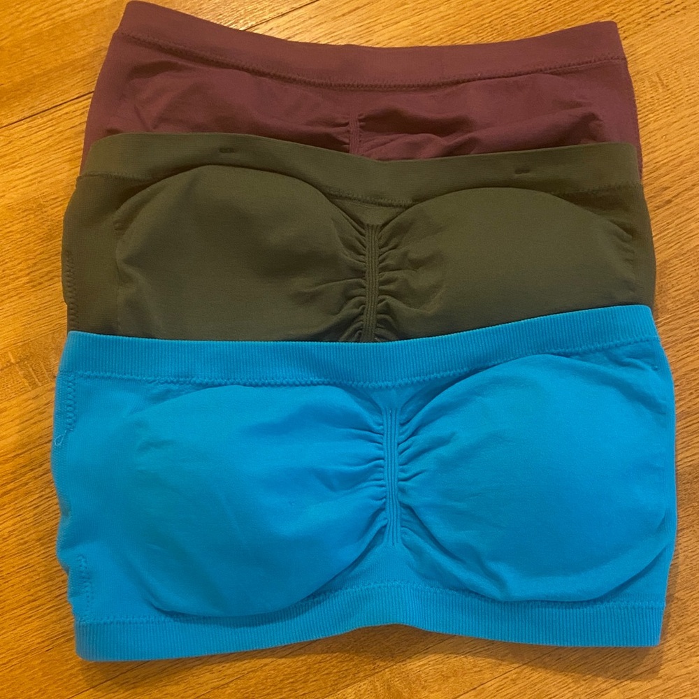 Zenana Outfitters Bandeau Set of 3 - Blue, Green, Brown OS